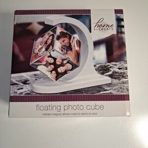 Element White Floating Photo Cube Frame